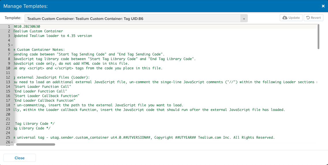 Template ConfigJS