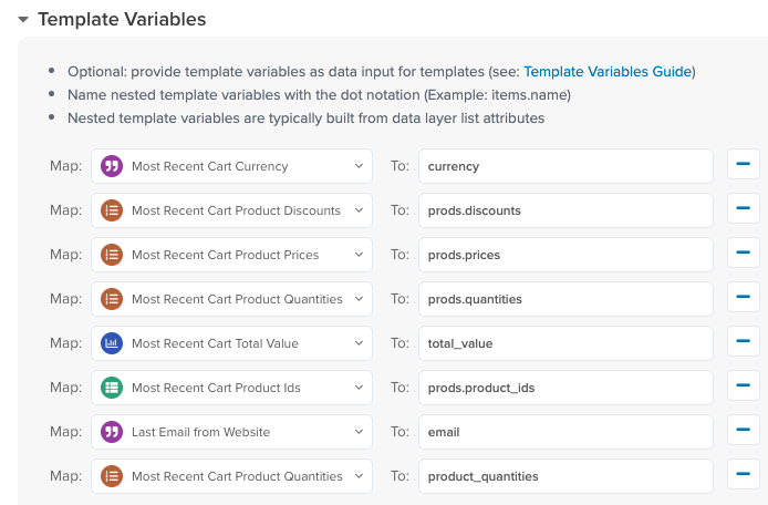 Iteration template variables Iteration template variables
